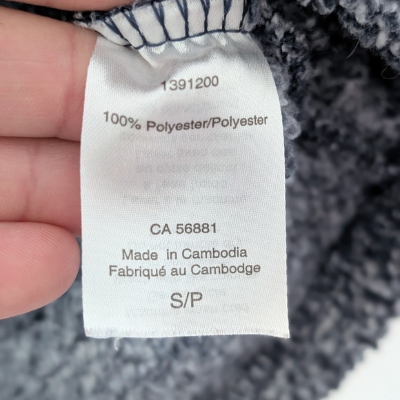 O'Neill Girl Fuzzy Sherpa Sweater Blue ~ Size Small (6-7) - Picture 7 of 8